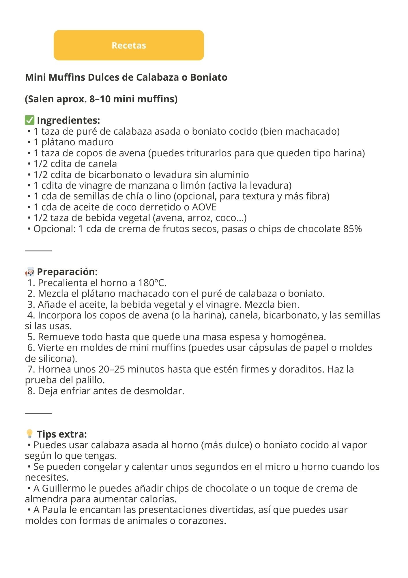 Menú semanal personalizado