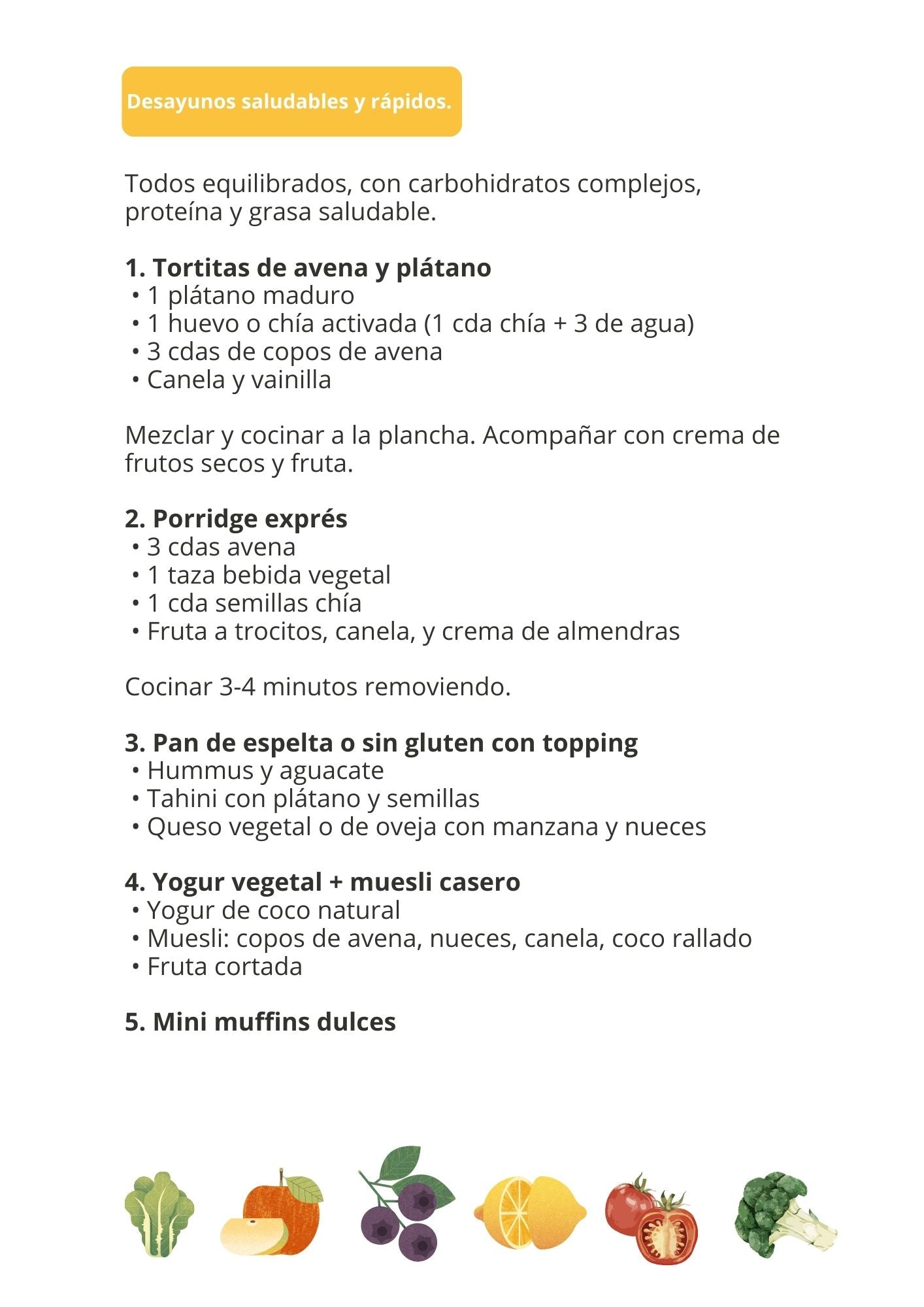 Menú semanal personalizado